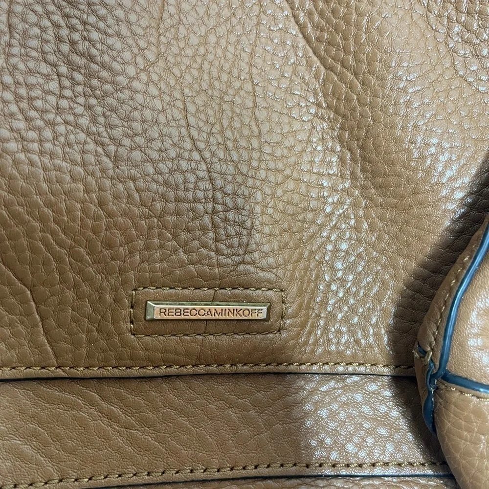 Rebecca Minkoff Darren Tan Leather Twist Shoulder Bag BLEMISH